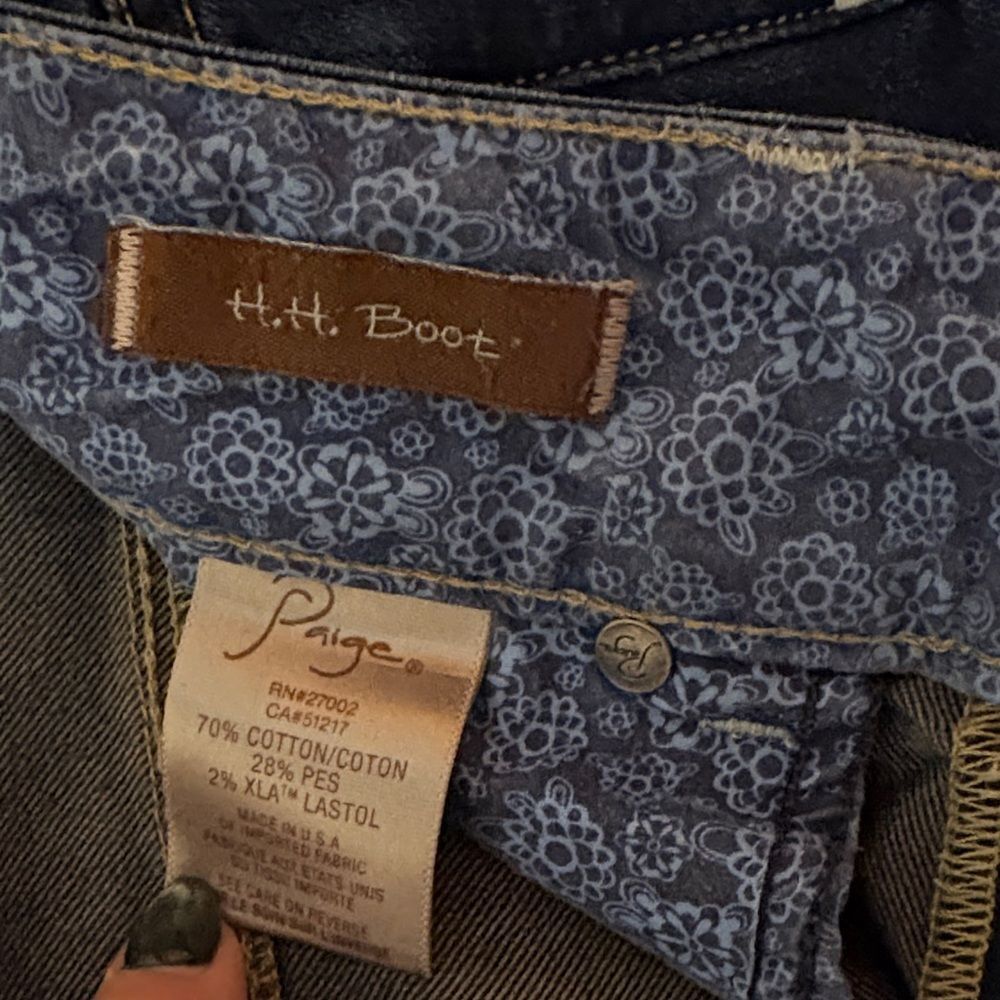 Y2K PAIGE Dark Indigo Women's Boot Cut Jeans. Size 27. - Picture 3 of 12